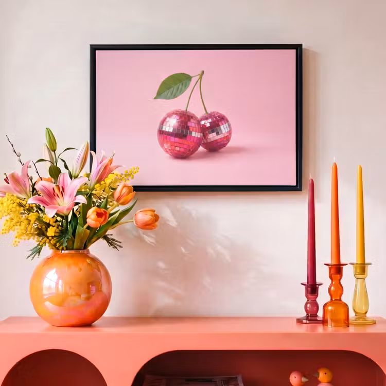 Canvas met lijst - Disco - Kersen - Roze — 4