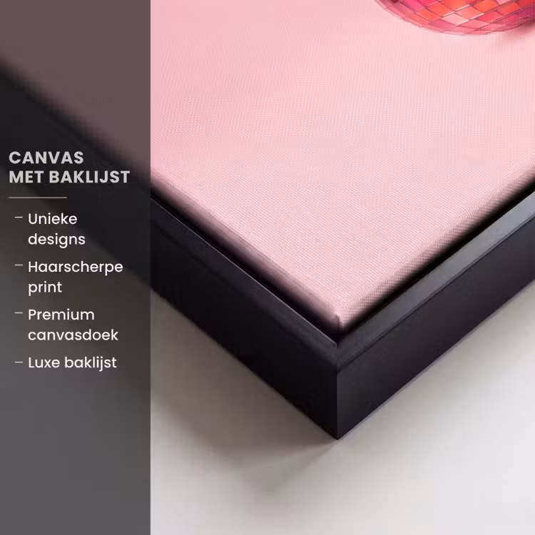 Canvas met lijst - Disco - Kersen - Roze — 5