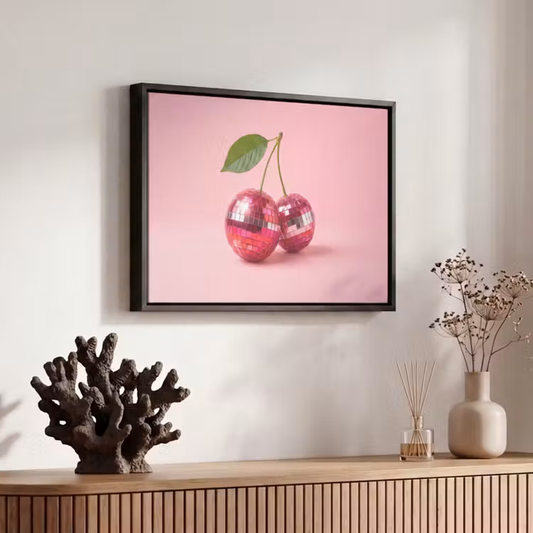 Canvas met lijst - Disco - Kersen - Roze — 6