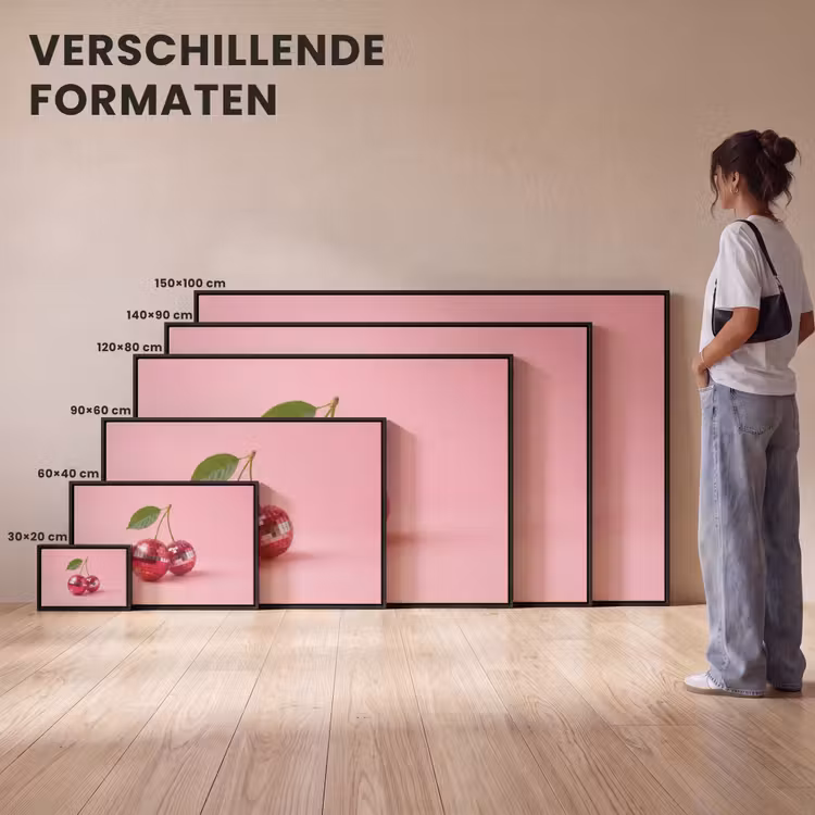 Canvas met lijst - Disco - Kersen - Roze — 7