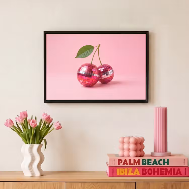 Canvas met lijst - Disco - Kersen - Roze — 8