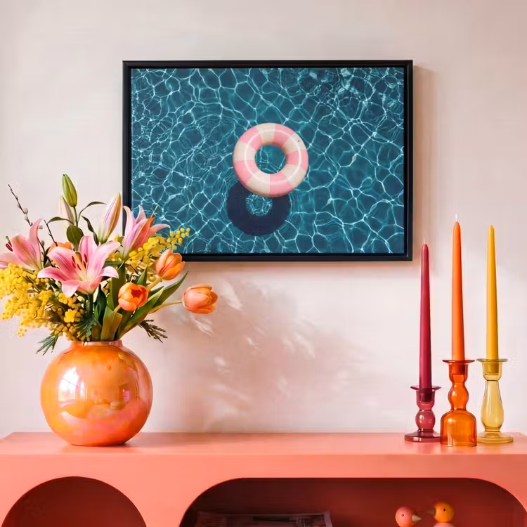 Canvas met lijst - Drijvend - Zwemband - Water — 4