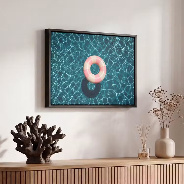Canvas met lijst - Drijvend - Zwemband - Water — 6