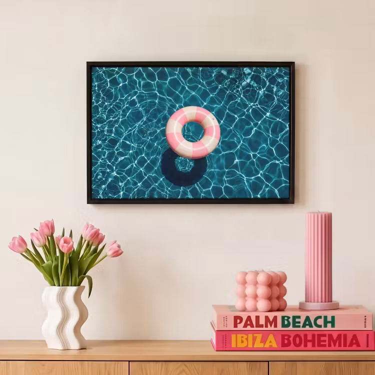 Canvas met lijst - Drijvend - Zwemband - Water — 8