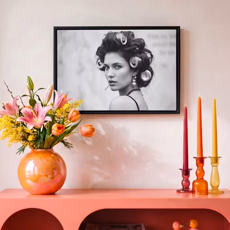 Canvas met lijst - Edgy - Vrouw - Zwart - Wit — 4