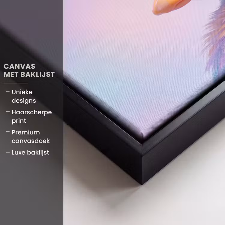 Canvas met lijst - Eend - bril - Pastel — 5