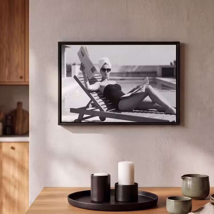 Canvas met lijst - Glamour - Modern - Zwart - Wit — 2