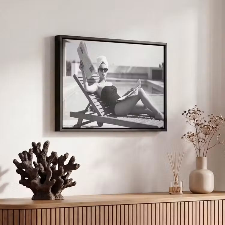 Canvas met lijst - Glamour - Modern - Zwart - Wit — 6