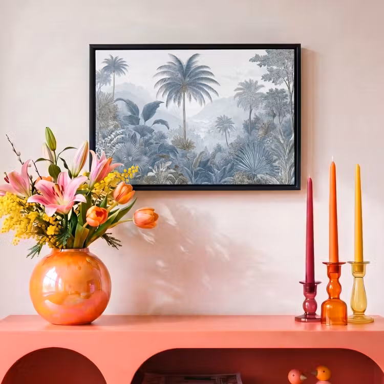 Canvas met lijst - Jungle - Modern - Blauw - Groen — 4