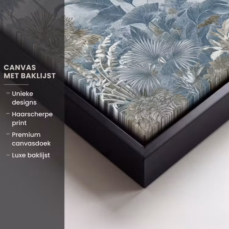 Canvas met lijst - Jungle - Modern - Blauw - Groen — 5