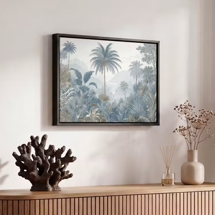 Canvas met lijst - Jungle - Modern - Blauw - Groen — 6