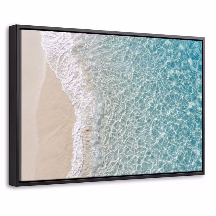 Canvas met lijst - Kust - Zand - Blauw — 1