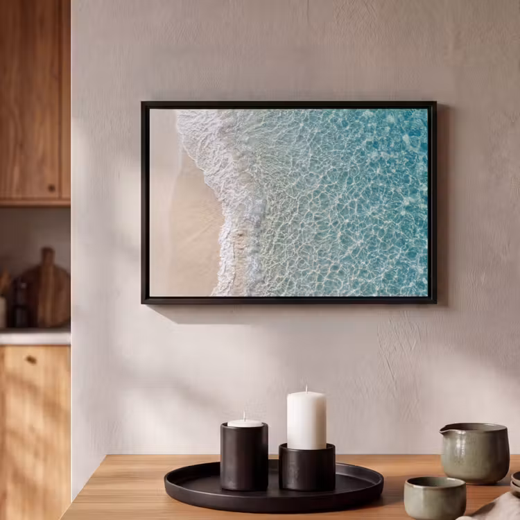 Canvas met lijst - Kust - Zand - Blauw — 2