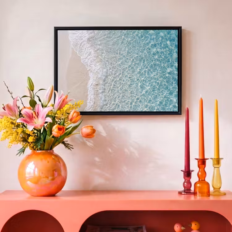 Canvas met lijst - Kust - Zand - Blauw — 4