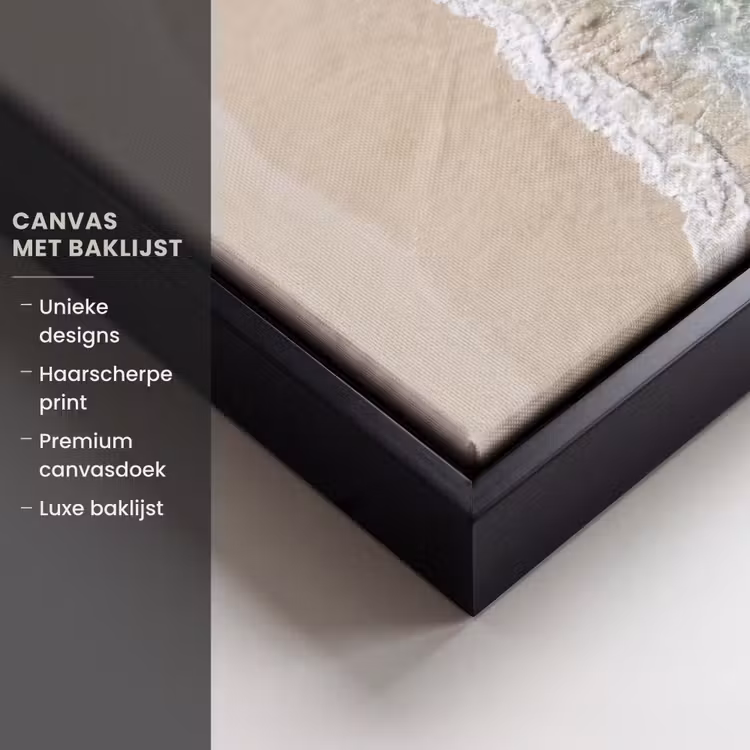 Canvas met lijst - Kust - Zand - Blauw — 5