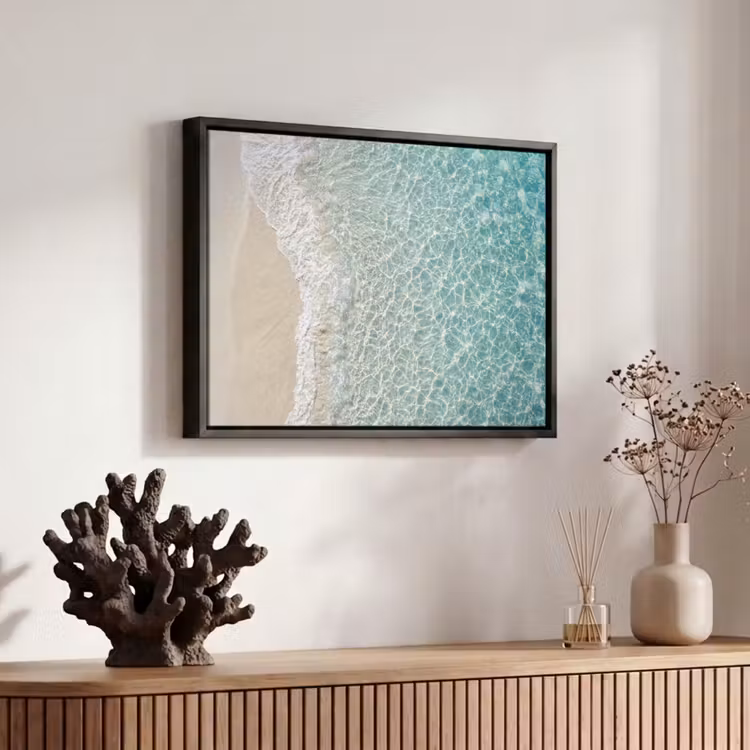 Canvas met lijst - Kust - Zand - Blauw — 6