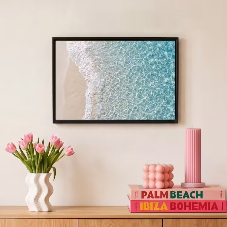 Canvas met lijst - Kust - Zand - Blauw — 8