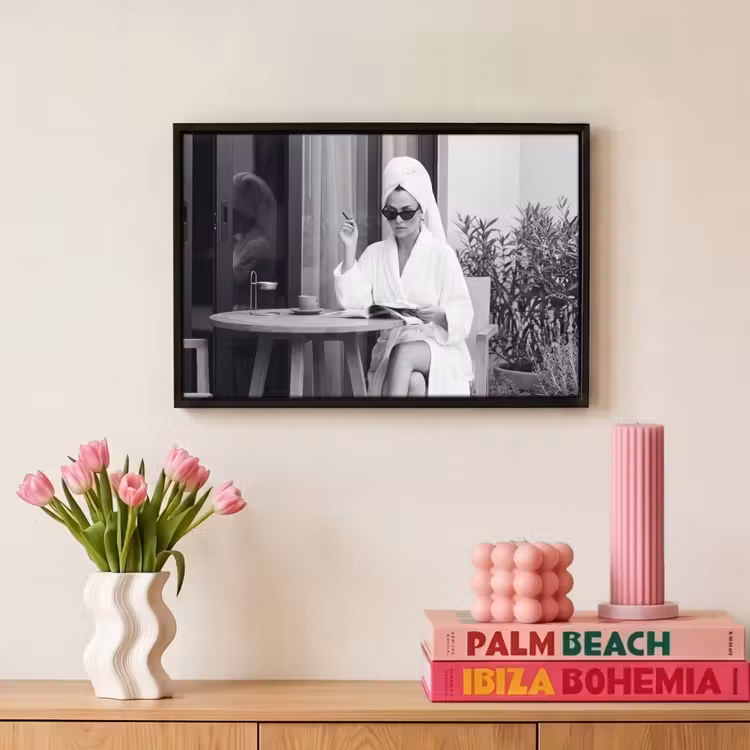 Canvas met lijst - Modern - Vrouw - Zwart - Wit — 8