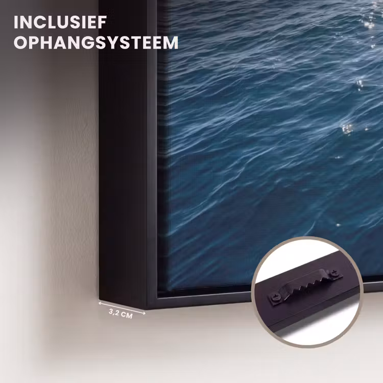 Canvas met lijst - Oceaan - Zwemband - Horizon — 3