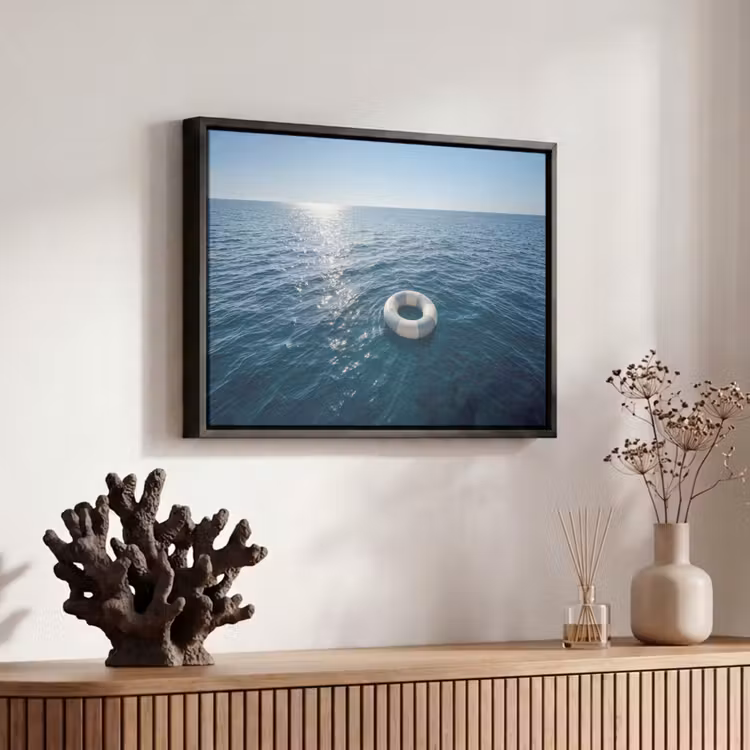 Canvas met lijst - Oceaan - Zwemband - Horizon — 6