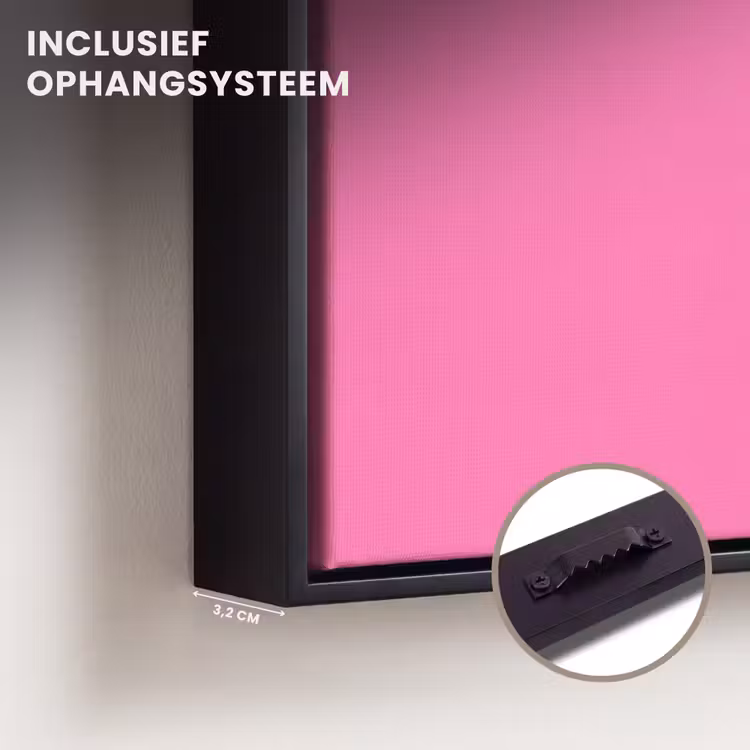 Canvas met lijst - Palmbomen - Modern - Roze — 3