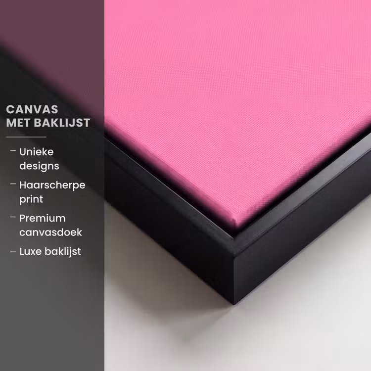 Canvas met lijst - Palmbomen - Modern - Roze — 5