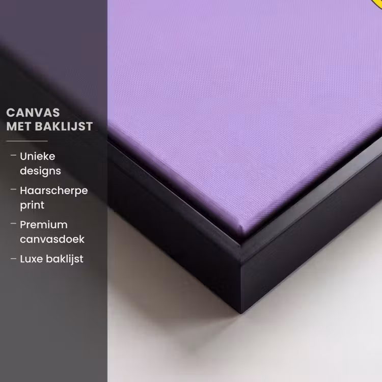 Canvas met lijst - Smiley - Drip - Neon — 5