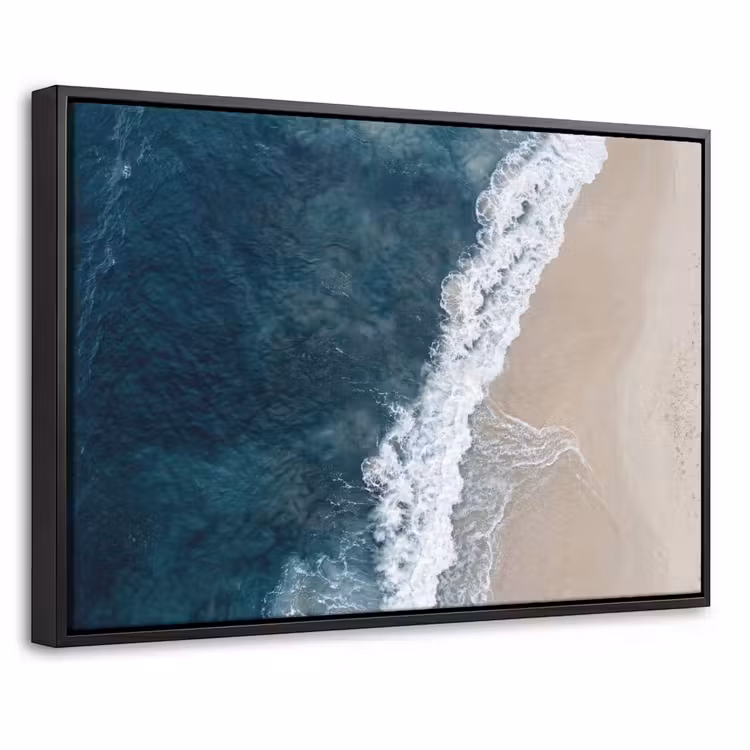 Canvas met lijst - Strand - Zee - Golven — 1