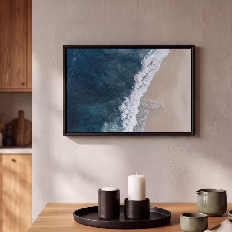 Canvas met lijst - Strand - Zee - Golven — 2
