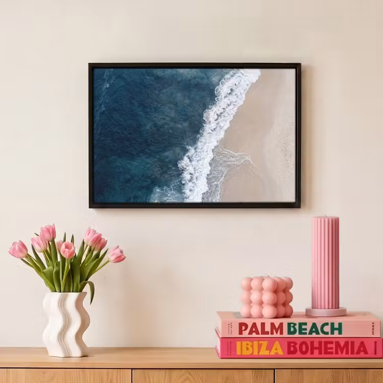 Canvas met lijst - Strand - Zee - Golven — 8