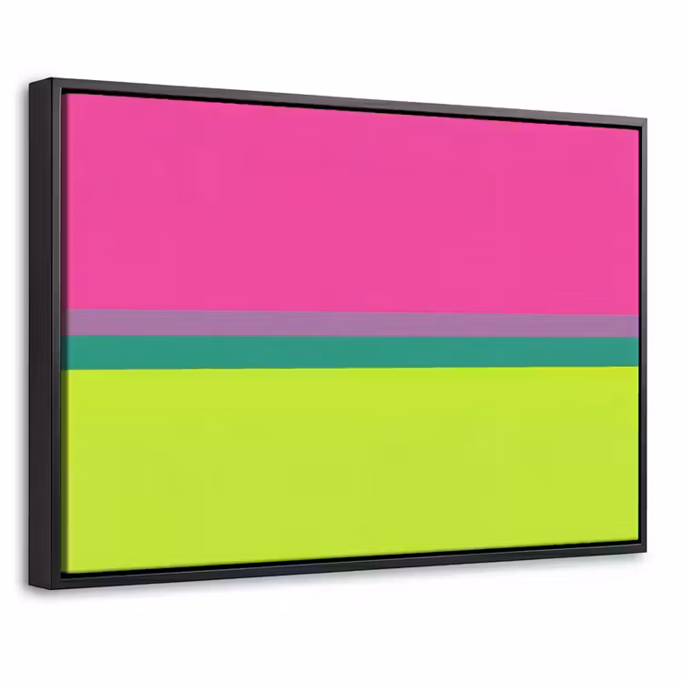 Canvas met lijst - Strepen - Modern - Kleurrijk — 1