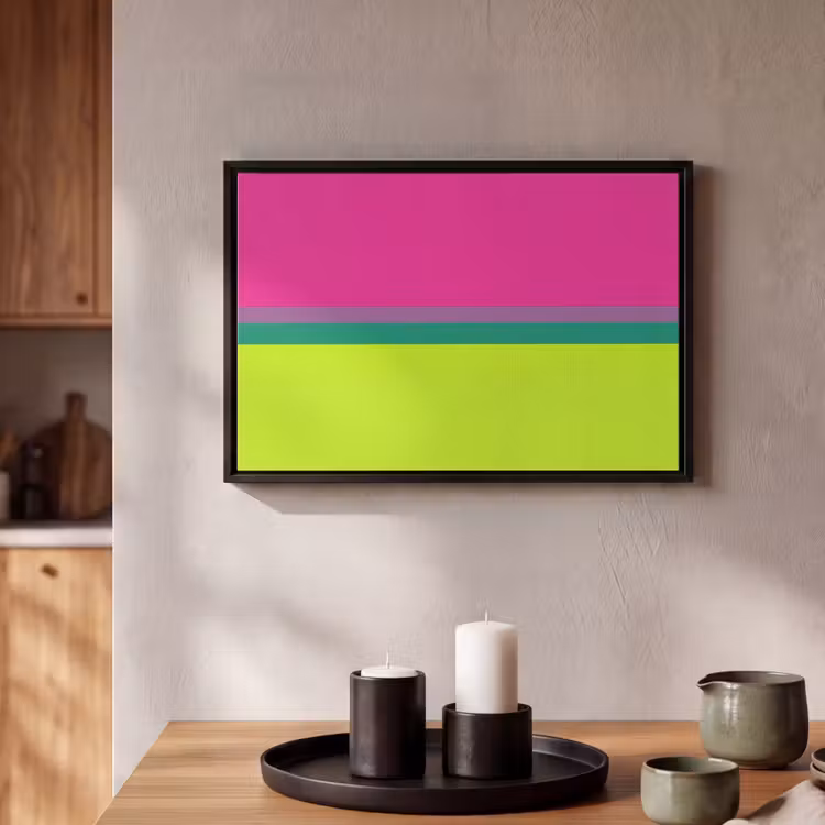 Canvas met lijst - Strepen - Modern - Kleurrijk — 2