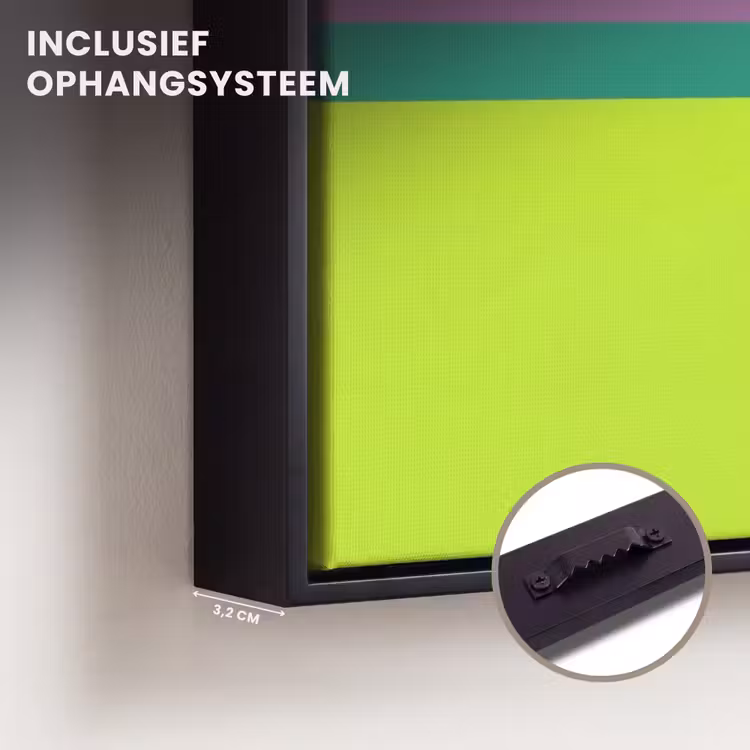 Canvas met lijst - Strepen - Modern - Kleurrijk — 3