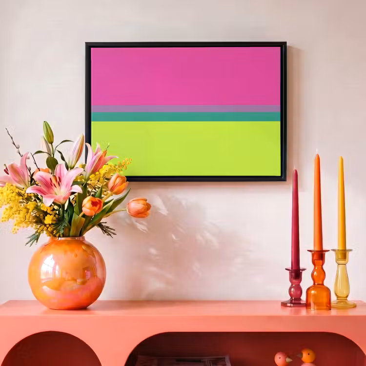 Canvas met lijst - Strepen - Modern - Kleurrijk — 4