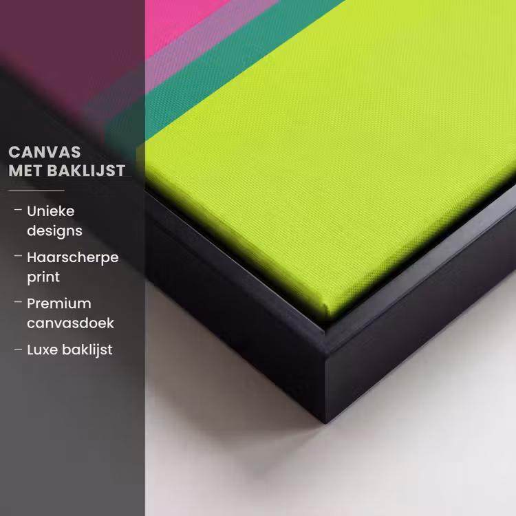Canvas met lijst - Strepen - Modern - Kleurrijk — 5