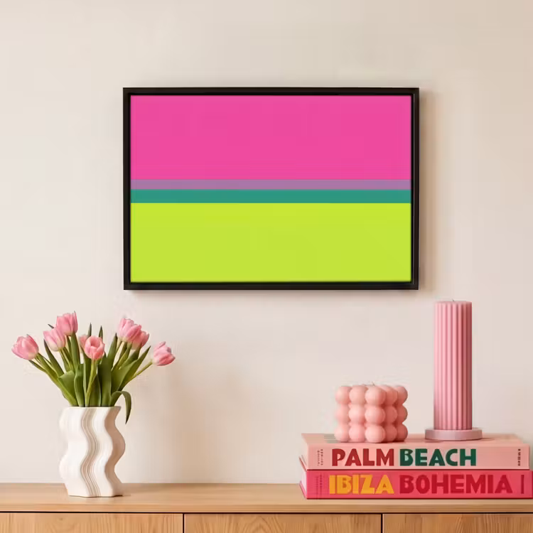 Canvas met lijst - Strepen - Modern - Kleurrijk — 8