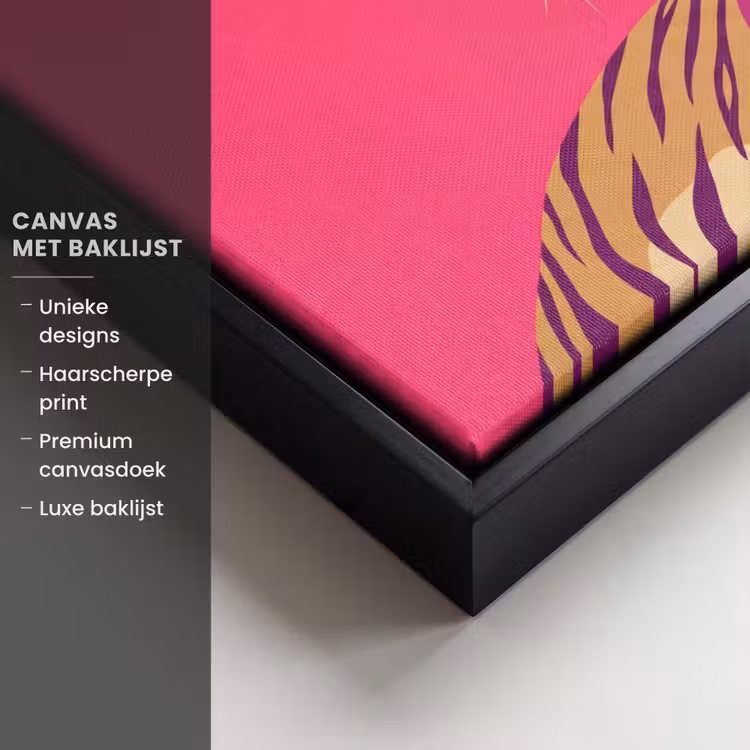 Canvas met lijst - Tijger - Modern - Neon — 5