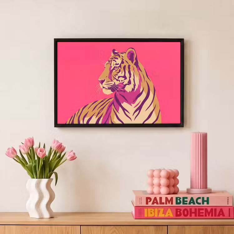 Canvas met lijst - Tijger - Modern - Neon — 8