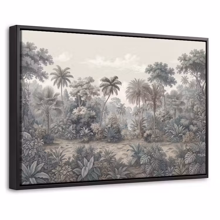 Canvas met lijst - Tropisch - Landschap - Illustratie — 1