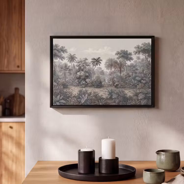 Canvas met lijst - Tropisch - Landschap - Illustratie — 2