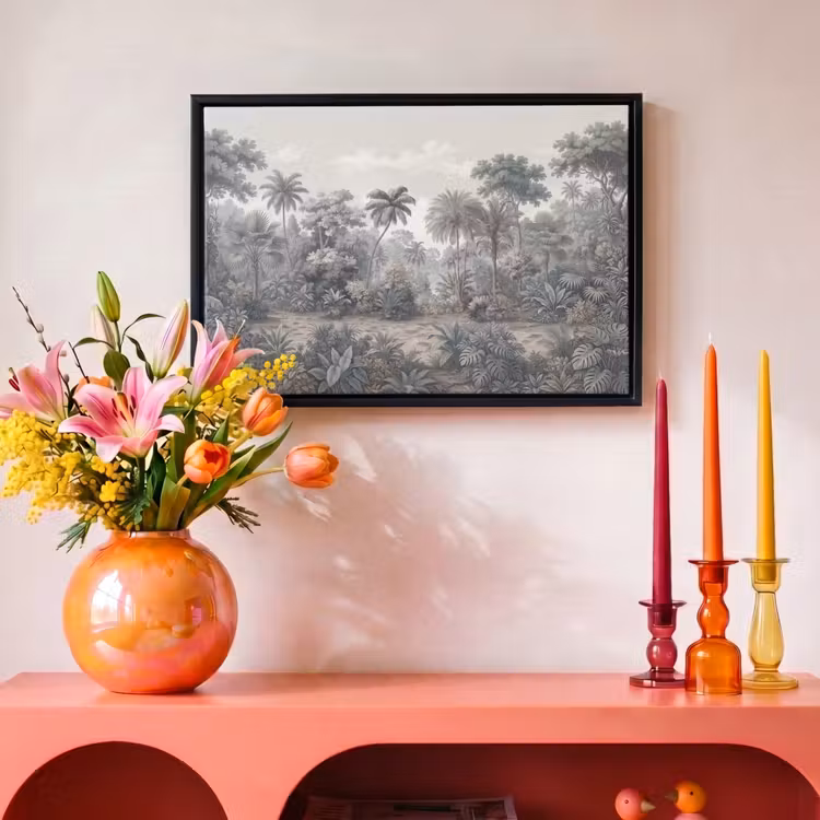 Canvas met lijst - Tropisch - Landschap - Illustratie — 4