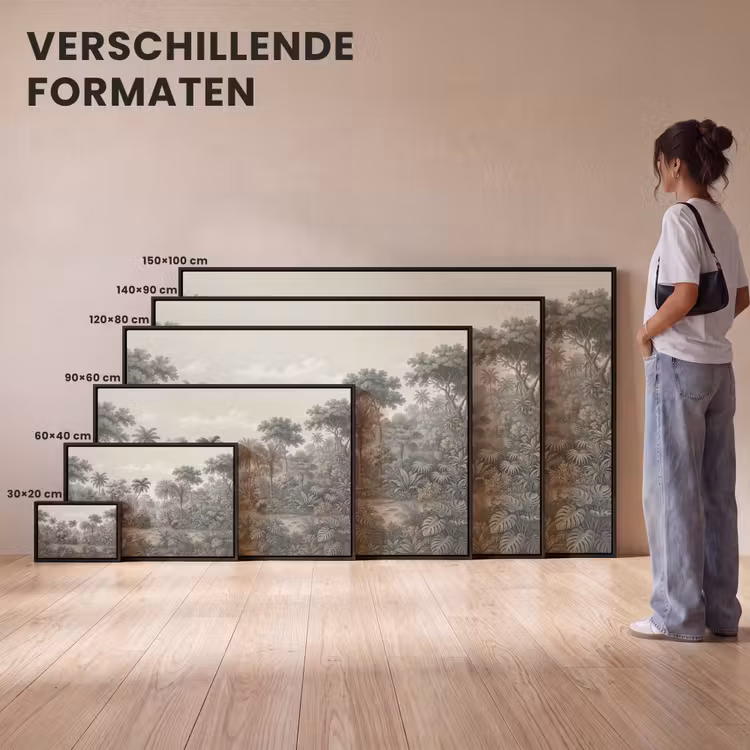 Canvas met lijst - Tropisch - Landschap - Illustratie — 7