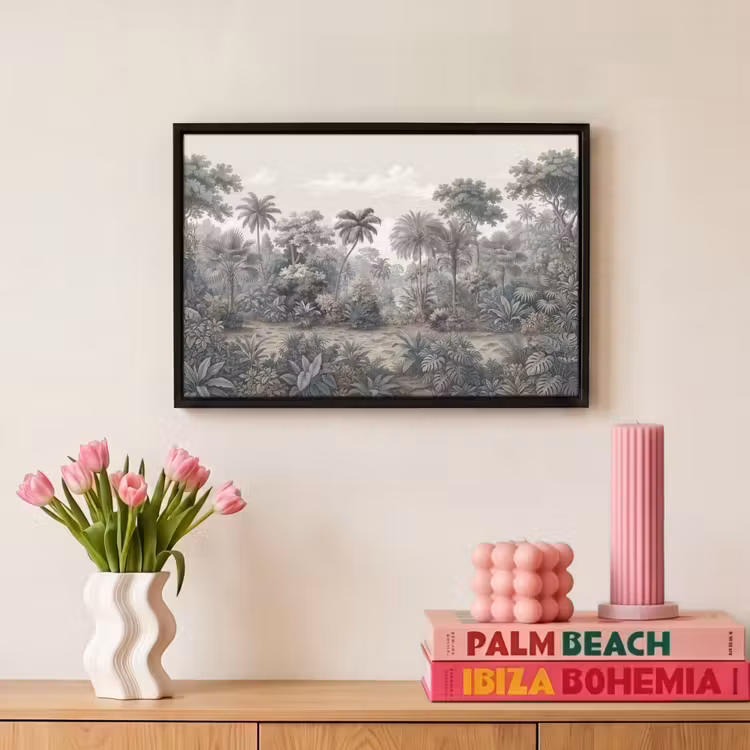 Canvas met lijst - Tropisch - Landschap - Illustratie — 8