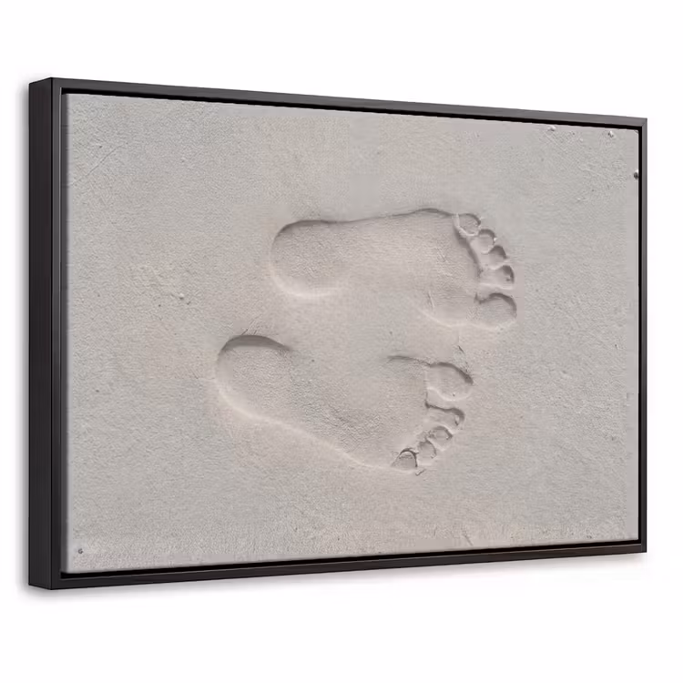 Canvas met lijst - Voeten - Afdrukken - Zand — 1