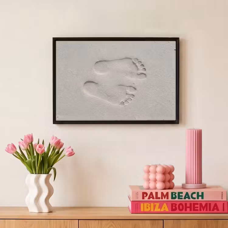 Canvas met lijst - Voeten - Afdrukken - Zand — 8