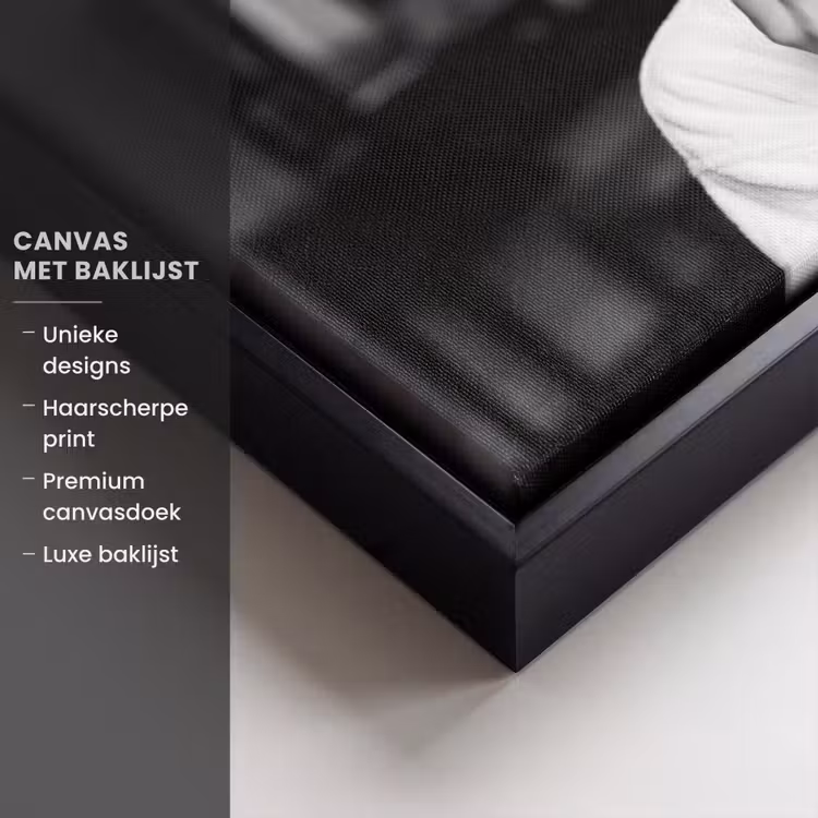 Canvas met lijst - Zonnebril - Vrouw - Zwart - Wit — 5