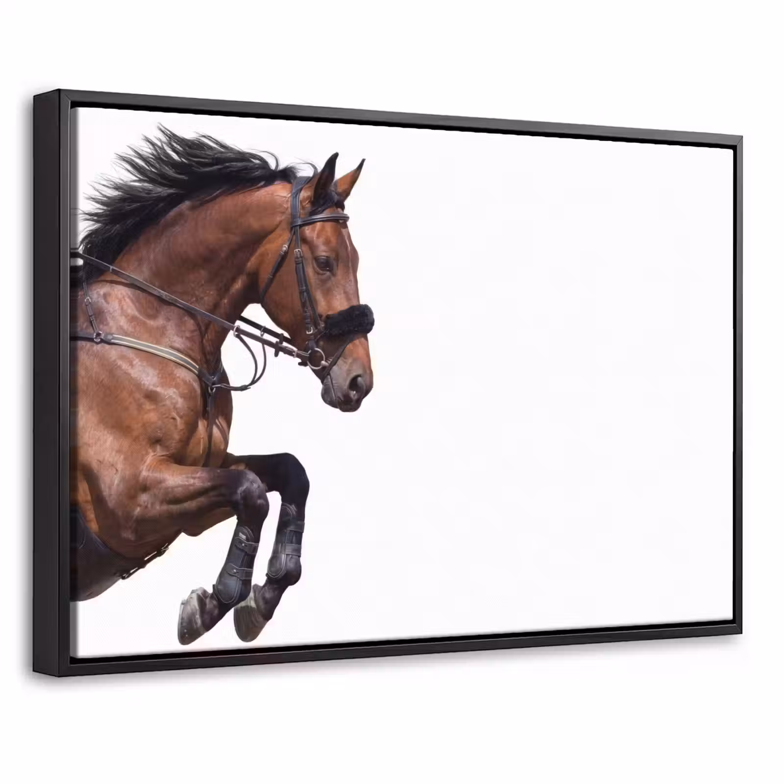 Canvas met lijst - Paard - Springen - Modern — 1
