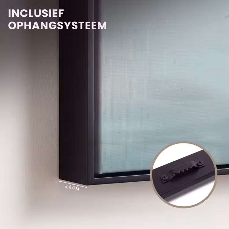 Canvas met lijst - Bloesems - Minimalistisch - Wateroppervlak - Boot — 3