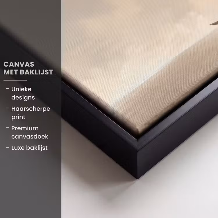 Canvas met lijst - Bloesems - Wit - Boot - Minimalistisch — 5