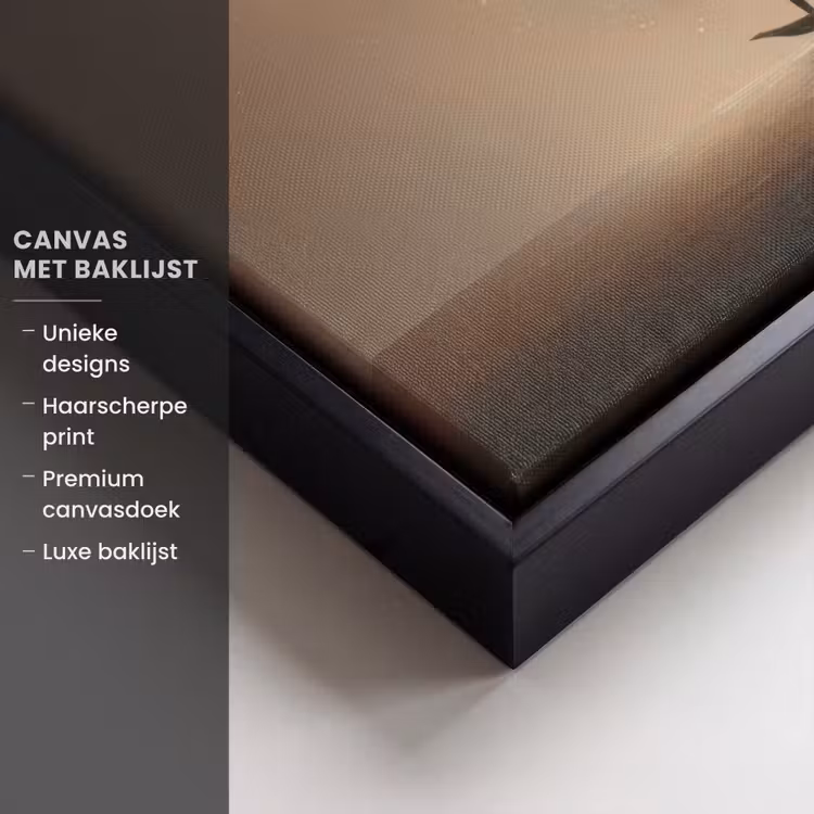 Canvas met lijst - Bootje - Blaadjes - Goud - Water — 5